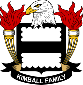 Coat of arms used by the Kimball family in the United States of America