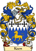 English or Welsh Family Coat of Arms (v.23) for Keen (or Keene North Cove, and Thandeston, Suffolk)