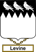English Coat of Arms Shield Badge for Levine or Levins