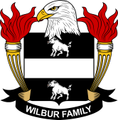 Coat of arms used by the Wilbur family in the United States of America