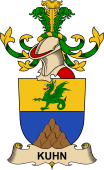 Republic of Austria Coat of Arms for Kuhn (de Kuhnenfeld)