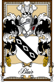 Scottish Coat of Arms Bookplate for Blair