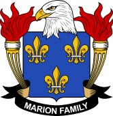 Coat of arms used by the Marion family in the United States of America