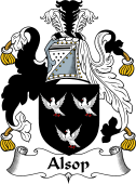 English Coat of Arms for the family Alsop