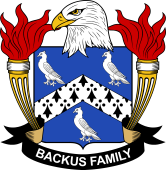 Coat of arms used by the Backus family in the United States of America