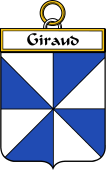 French Coat of Arms Badge for Giraud
