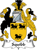 English Coat of Arms for the family Squibb
