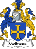English Coat of Arms for the family Molineux or Molyneux