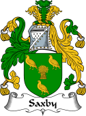 English Coat of Arms for the family Saxby
