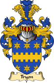English Coat of Arms (v.23) for the family Tryon