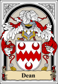 English Coat of Arms Bookplate for Dean