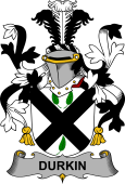 Irish Coat of Arms for Durkin or O'Durkin