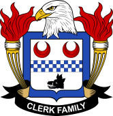 Coat of arms used by the Clerk family in the United States of America