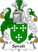 English Coat of Arms for the family Sprott