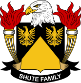 Coat of arms used by the Shute family in the United States of America