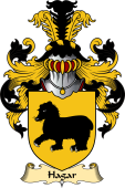 Welsh Family Coat of Arms (v.23) for Hagar (Sir David, lord of the Hygar)