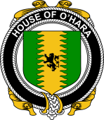 Irish Coat of Arms Badge for the O'HARA family