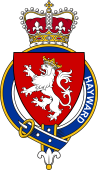 British Garter Coat of Arms for Hayward (England)