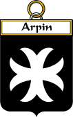 French Coat of Arms Badge for Arpin