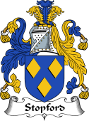 English Coat of Arms for the family Stopford or Stockport