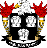 Coat of arms used by the Freeman family in the United States of America