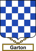 English Coat of Arms Shield Badge for Garton