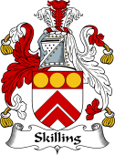 English Coat of Arms for the family Skilling