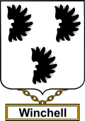 English Coat of Arms Shield Badge for Winchell