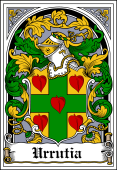 Spanish Coat of Arms Bookplate for Urrutia