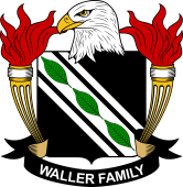 Coat of arms used by the Waller family in the United States of America