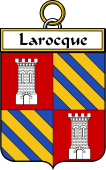 French Coat of Arms Badge for Larocque