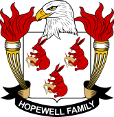 Coat of arms used by the Hopewell family in the United States of America