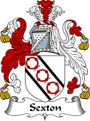 English Coat of Arms for the family Sexton