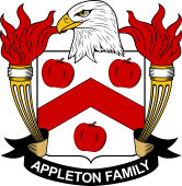 Coat of arms used by the Appleton family in the United States of America
