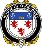 Irish Coat of Arms Badge for the O'KEARNEY family