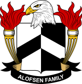 Coat of arms used by the Alofsen family in the United States of America