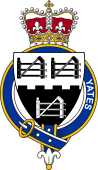 British Garter Coat of Arms for Yates (England)
