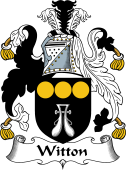 English Coat of Arms for the family Witton