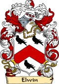 English or Welsh Family Coat of Arms (v.23) for Elwin (Ref Berry)
