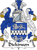 English Coat of Arms for the family Dickinson