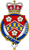 Families of Britain Coat of Arms Badge for: Reeves or Reaves (England)