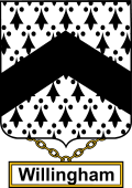 English Coat of Arms Shield Badge for Willingham