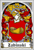 Polish Coat of Arms Bookplate for Zabinski
