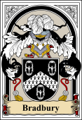 English Coat of Arms Bookplate for Bradbury