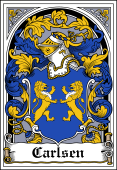 German Wappen Coat of Arms Bookplate for Carlsen