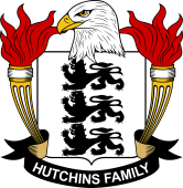Coat of arms used by the Hutchins family in the United States of America