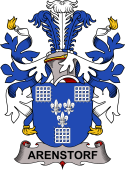 Coat of arms used by the Danish family Arenstorf or Arnstorph