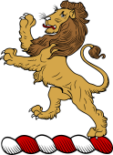 Family Crest from England for: Addagh Crest - A Lion Rampant