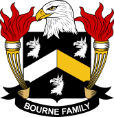 Coat of arms used by the Bourne family in the United States of America