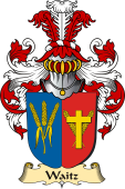 v.23 Coat of Family Arms from Germany for Waitz